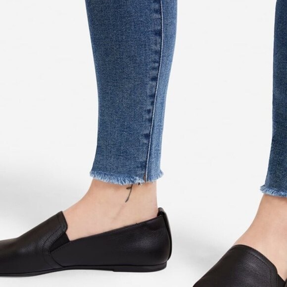 Everlane High Rise Skinny Jeans Blue Women’s Size 26 Distressed Stretch Denim - Picture 3 of 16